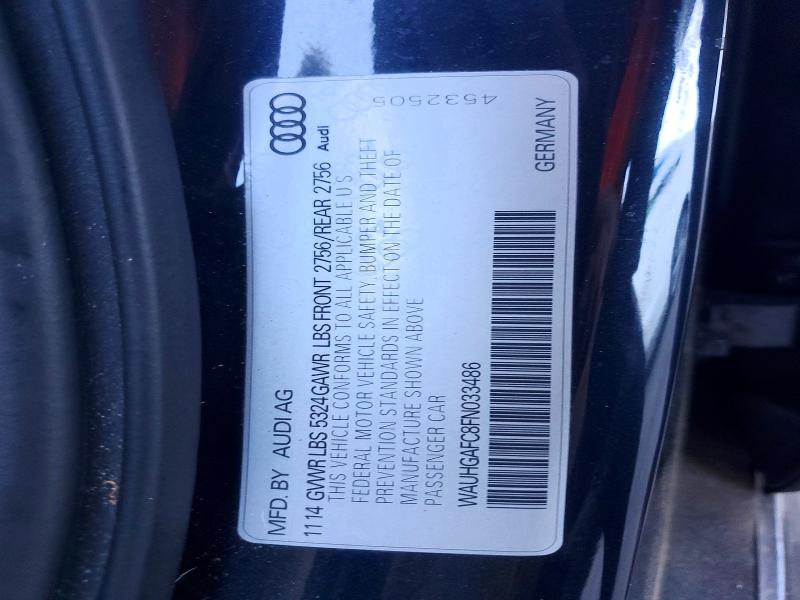 Продажа на аукционе авто 2015 Audi A6, vin: WAUHGAFC8FN033486, номер лота: 51118786