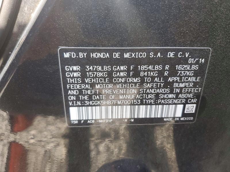 48584816 :رقم المزاد ، 3HGGK5H87FM700153 vin ، 2015 Honda Fit مزاد بيع