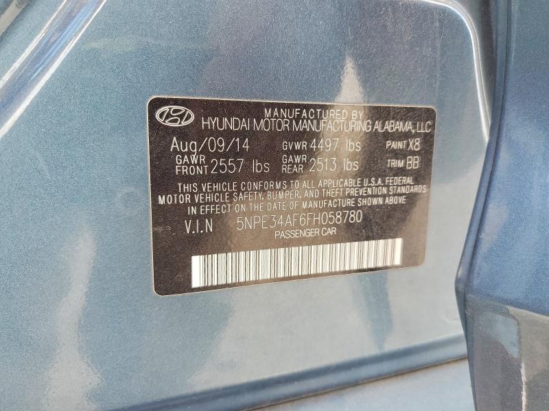 2015 Hyundai Sonata მანქანა იყიდება აუქციონზე, vin: 5NPE34AF6FH058780, აუქციონის ნომერი: 48569876