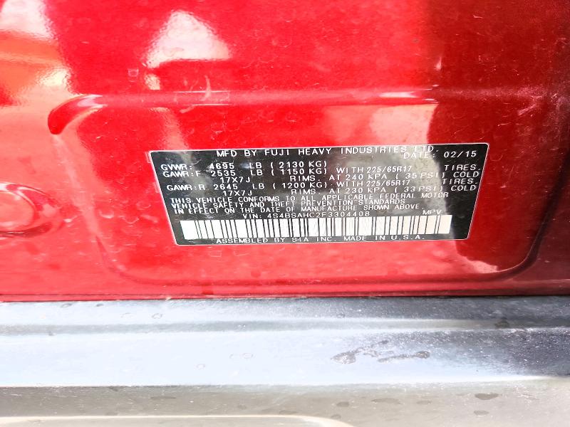 Aukcja sprzedaży 2015 Subaru Outback, vin: 4S4BSAHC2F3304408, numer aukcji: 51486526