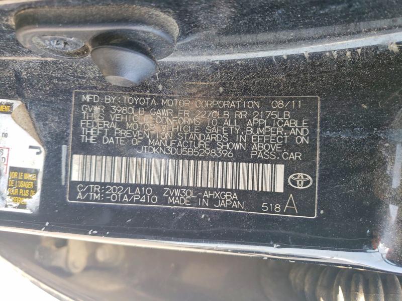 50963166 :رقم المزاد ، JTDKN3DU5B5298396 vin ، 2011 Toyota Prius مزاد بيع