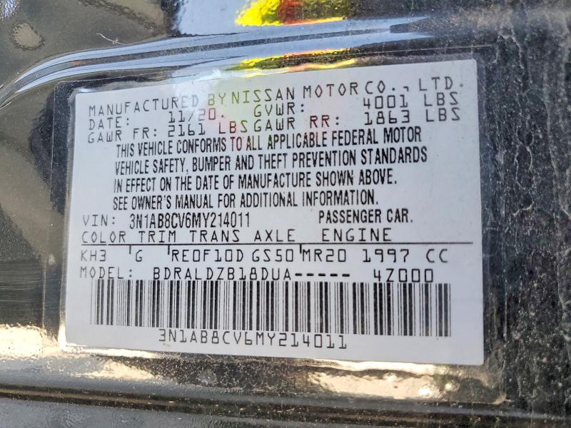 Aukcja sprzedaży 2021 Nissan Sentra, vin: 3N1AB8CV6MY214011, numer aukcji: 49461596