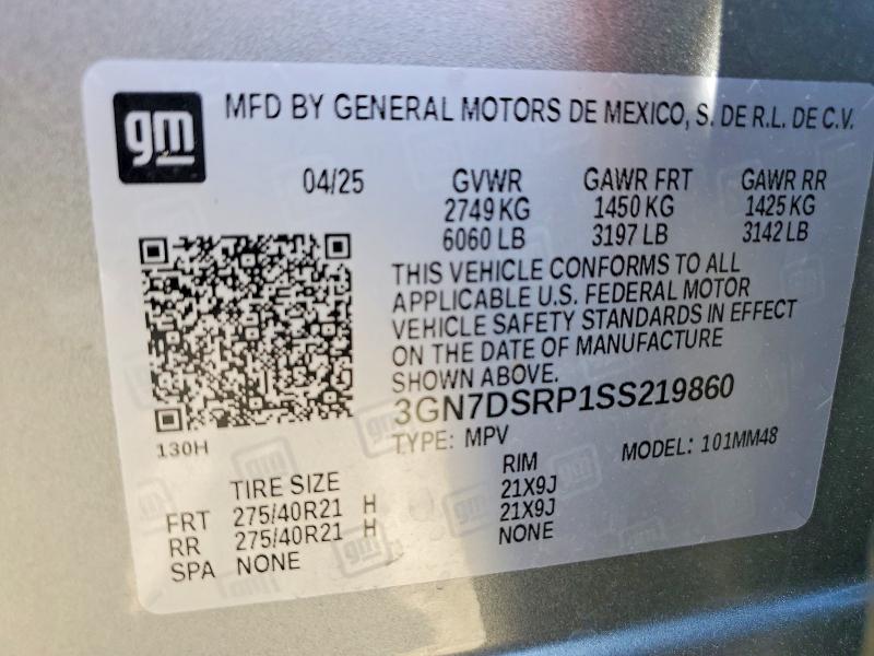 Aukcja sprzedaży 2025 Chevrolet Equinox, vin: 3GN7DSRP1SS219860, numer aukcji: 49785246