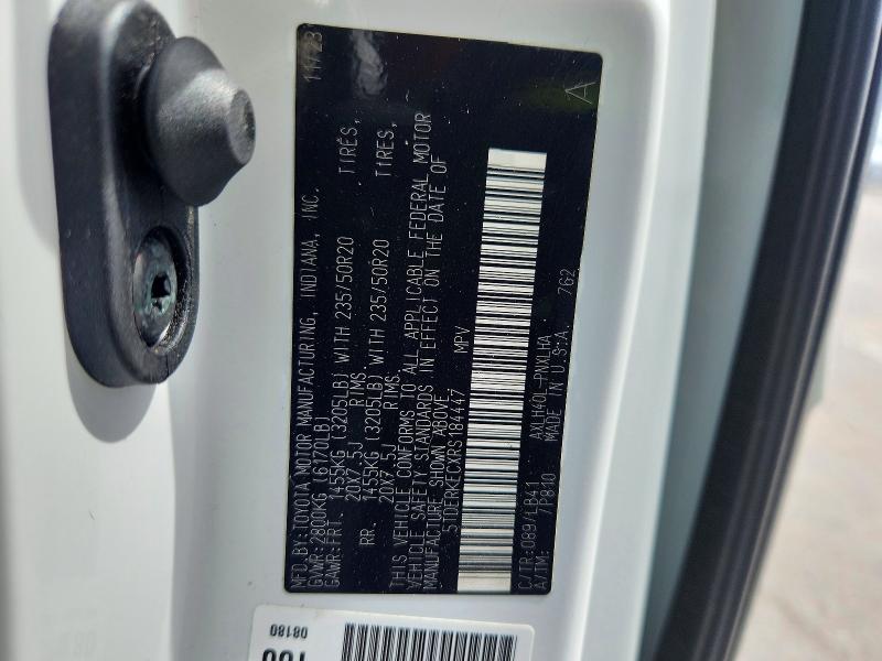 2024 Toyota Sienna მანქანა იყიდება აუქციონზე, vin: 5TDERKECXRS184447, აუქციონის ნომერი: 50171496