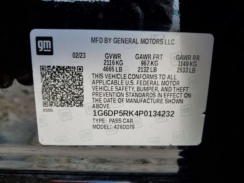 Aukcja sprzedaży 2023 Cadillac Ct5, vin: 1G6DP5RK4P0134232, numer aukcji: 49993536