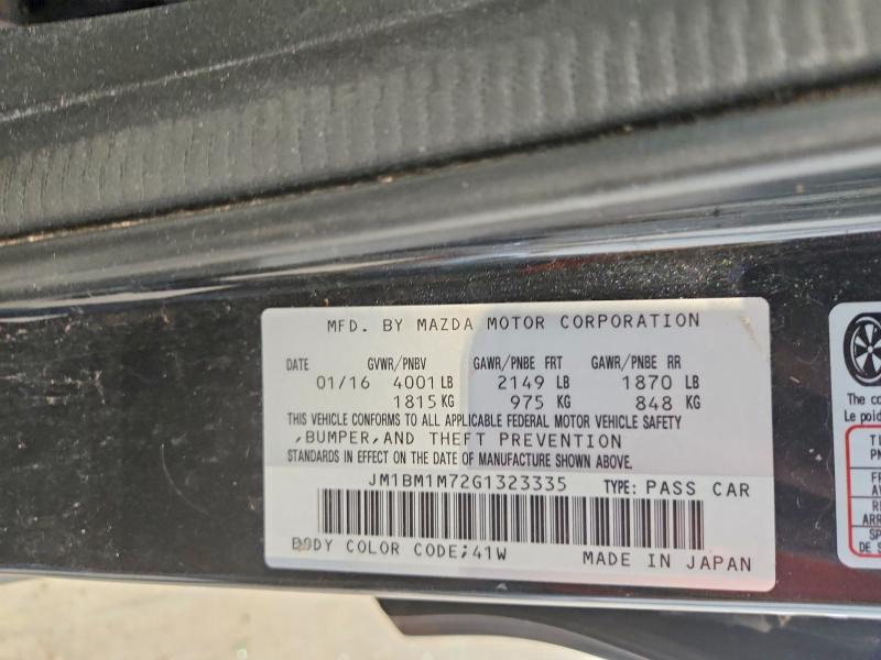 Aukcja sprzedaży 2016 Mazda 3, vin: JM1BM1M72G1323335, numer aukcji: 50068726