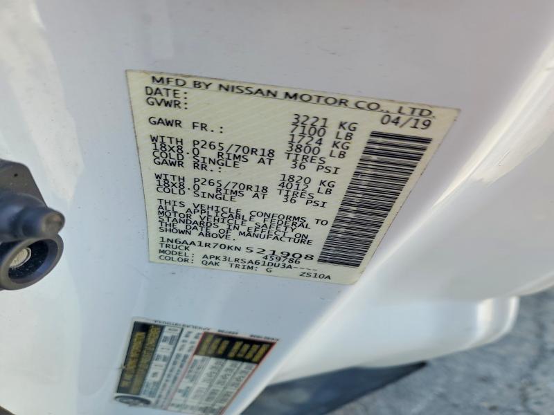 Продаж на аукціоні авто 2019 Nissan Titan, vin: 1N6AA1R70KN521908, номер лоту: 49075556
