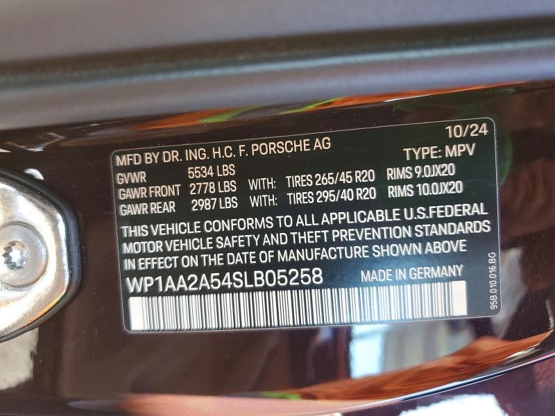 Auction sale of the 2025 Porsche Macan, vin: WP1AA2A54SLB05258, lot number: 52090986
