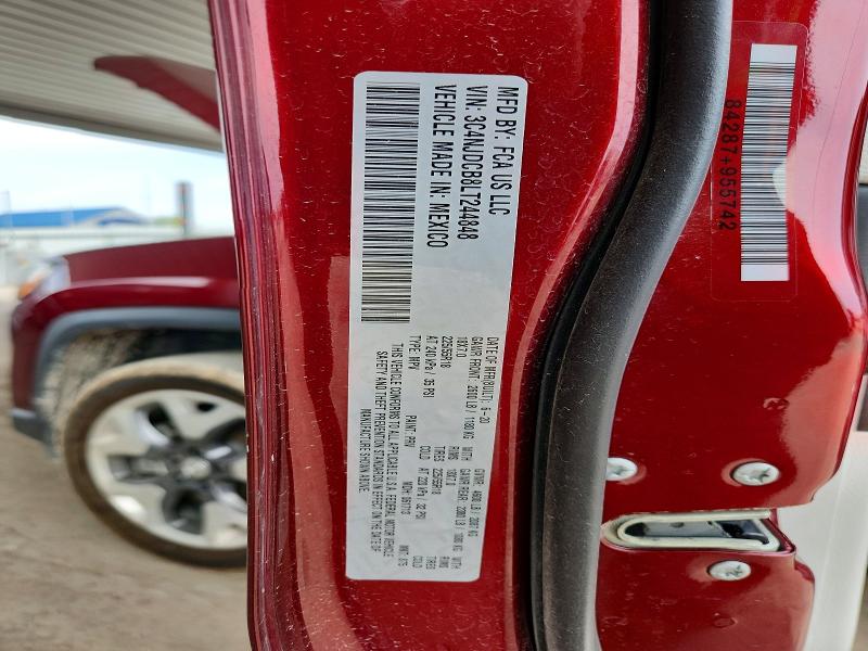 49542756 :رقم المزاد ، 3C4NJDCB8LT244848 vin ، 2020 Jeep Compass مزاد بيع