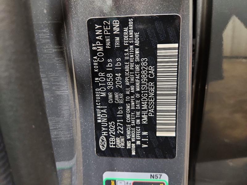 48288366 :رقم المزاد ، KMHLM4DG1SU988283 vin ، 2025 Hyundai Elantra مزاد بيع