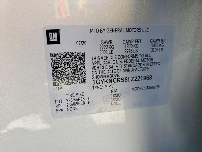 Aukcja sprzedaży 2020 Cadillac Xt5, vin: 1GYKNCRS8LZ221968, numer aukcji: 49842156