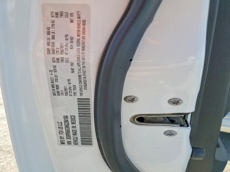 2022 Ram 1500 Classic მანქანა იყიდება აუქციონზე, vin: 3C6RR6KG9NG284104, აუქციონის ნომერი: 52148196