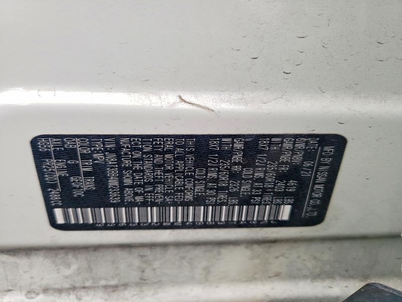 Продаж на аукціоні авто 2021 Nissan Rogue, vin: JN8AT3BB4MW233639, номер лоту: 50798536
