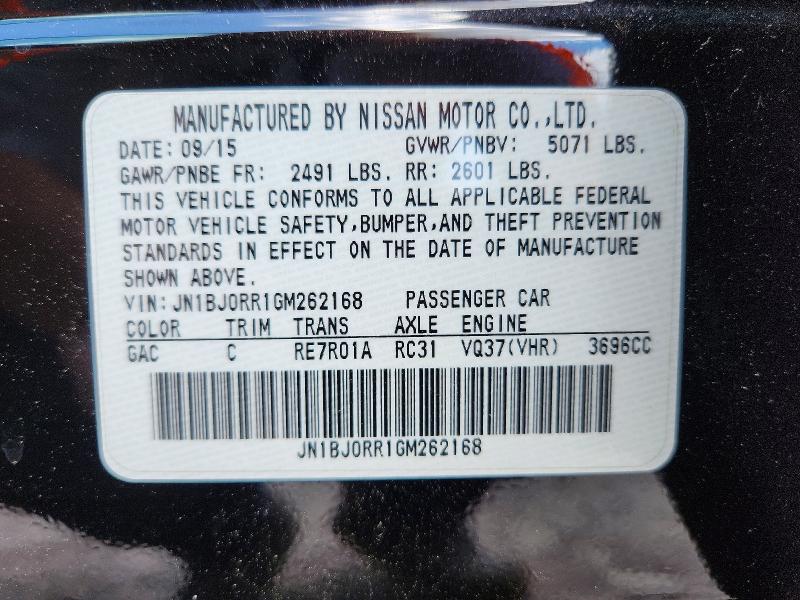 Aukcja sprzedaży 2016 Infiniti Qx50, vin: JN1BJ0RR1GM262168, numer aukcji: 52083646