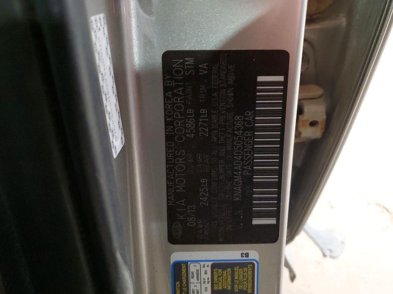 Aukcja sprzedaży 2013 Kia Optima, vin: KNAGM4AD4D5054368, numer aukcji: 50619886