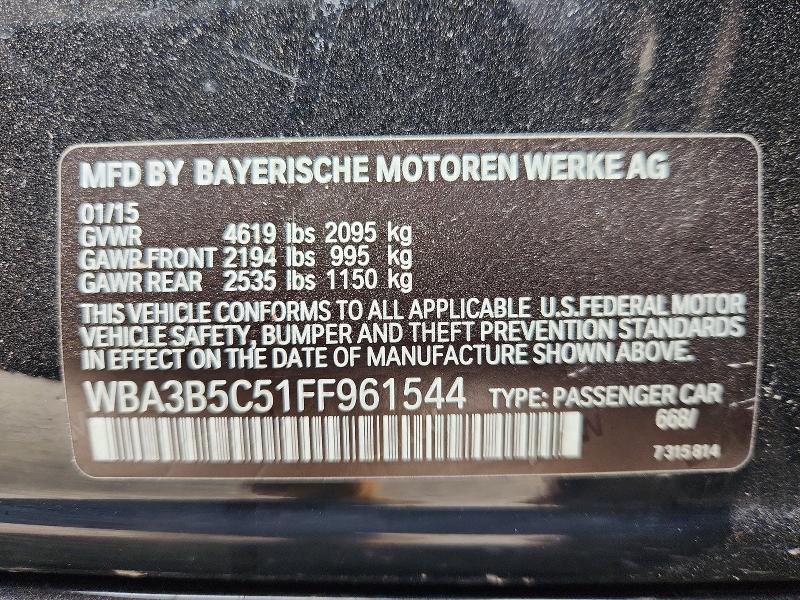 Продажа на аукционе авто 2015 Bmw 328, vin: WBA3B5C51FF961544, номер лота: 48114356