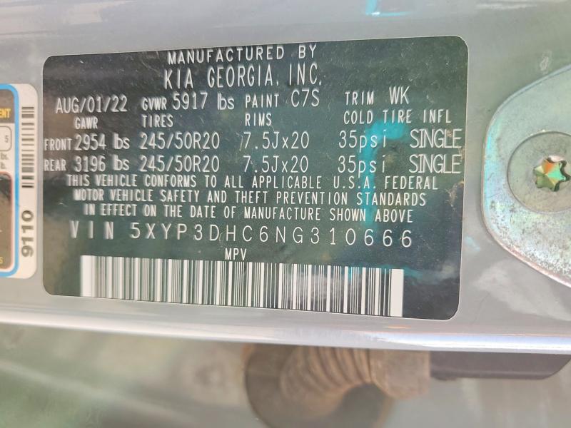 Aukcja sprzedaży 2022 Kia Telluride, vin: 5XYP3DHC6NG310666, numer aukcji: 50913606
