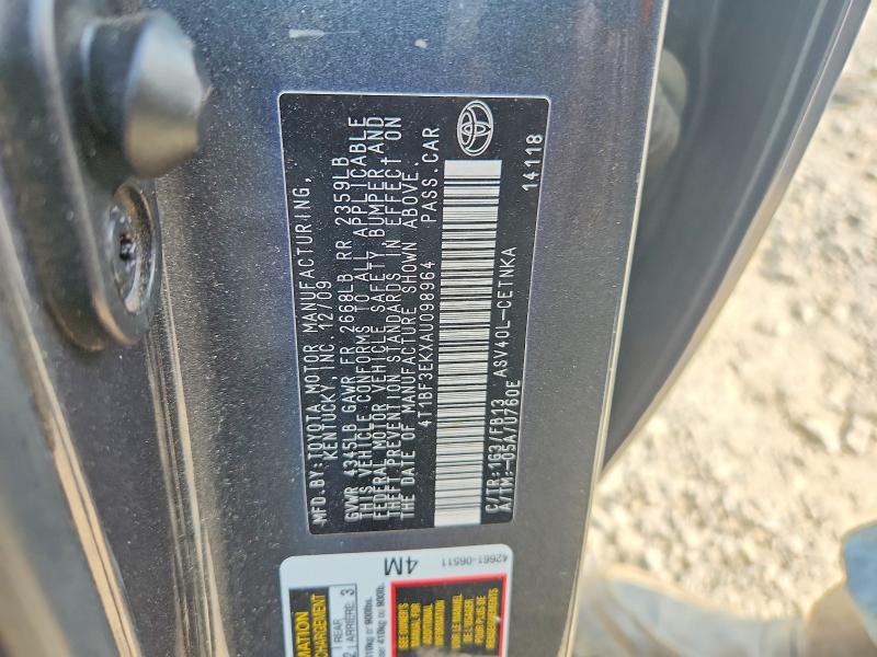 50935726 :رقم المزاد ، 4T1BF3EKXAU098964 vin ، 2010 Toyota Camry مزاد بيع