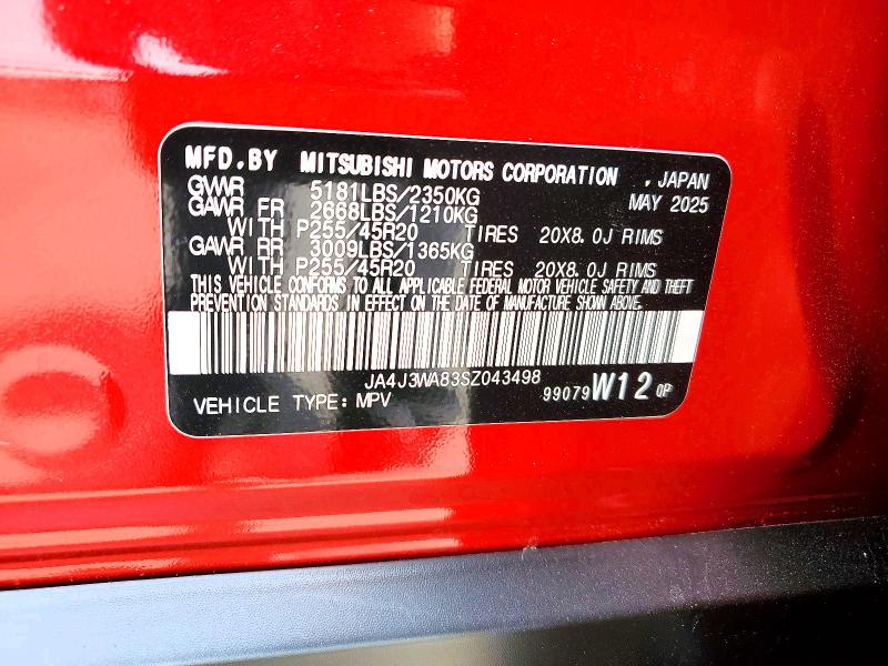 Продаж на аукціоні авто 2025 Mitsubishi Outlander, vin: JA4J3WA83SZ043498, номер лоту: 51672236