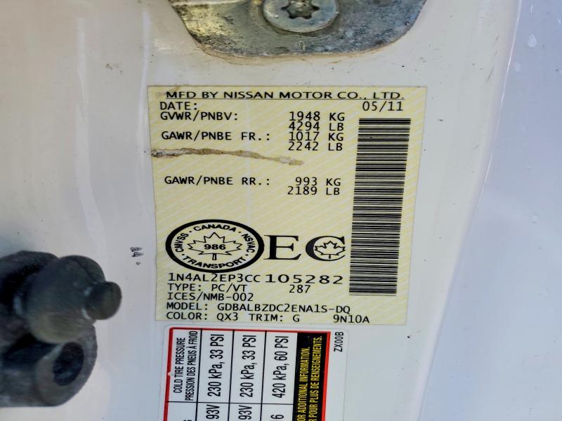 Aukcja sprzedaży 2012 Nissan Altima, vin: 1N4AL2EP3CC105282, numer aukcji: 48639336