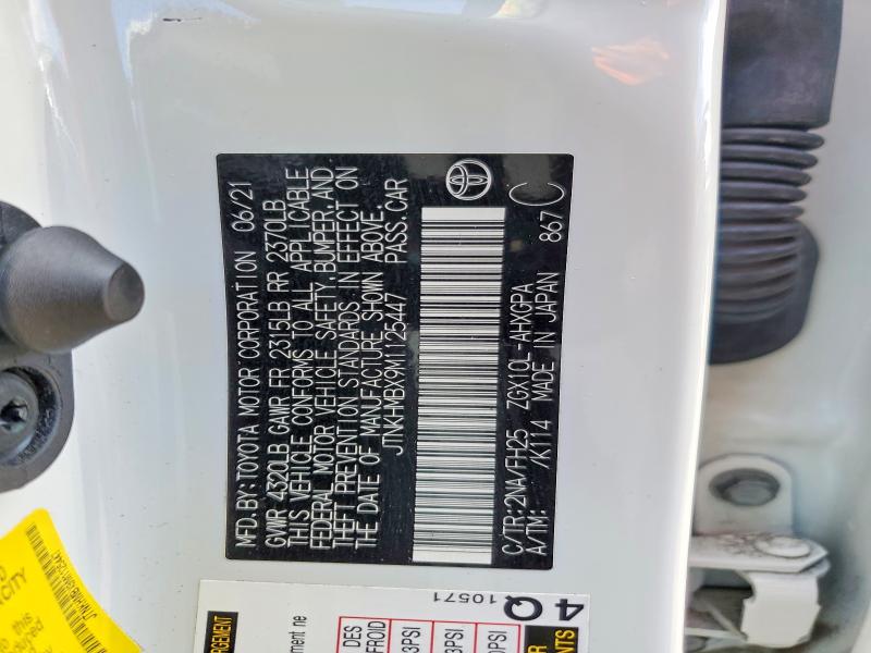 Aukcja sprzedaży 2021 Toyota C-hr, vin: JTNKHMBX9M1125447, numer aukcji: 51688126