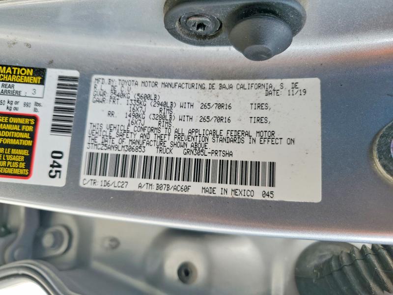 Aukcja sprzedaży 2020 Toyota Tacoma, vin: 3TMCZ5AN9LM306853, numer aukcji: 49128806