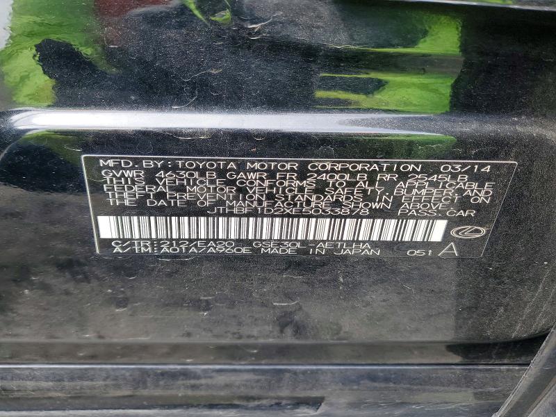 Aukcja sprzedaży 2014 Lexus Is, vin: JTHBF1D2XE5033878, numer aukcji: 51175186