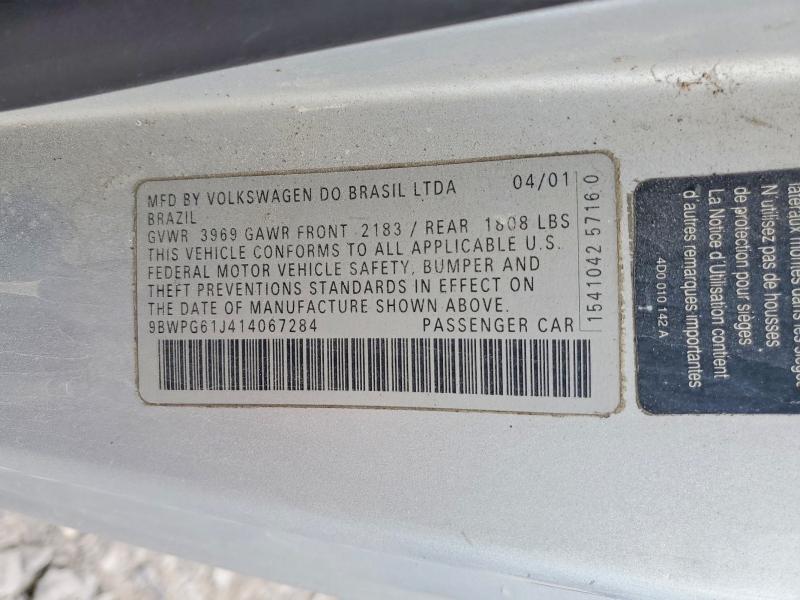 51476616 :رقم المزاد ، 9BWPG61J414067284 vin ، 2001 Volkswagen Gti مزاد بيع