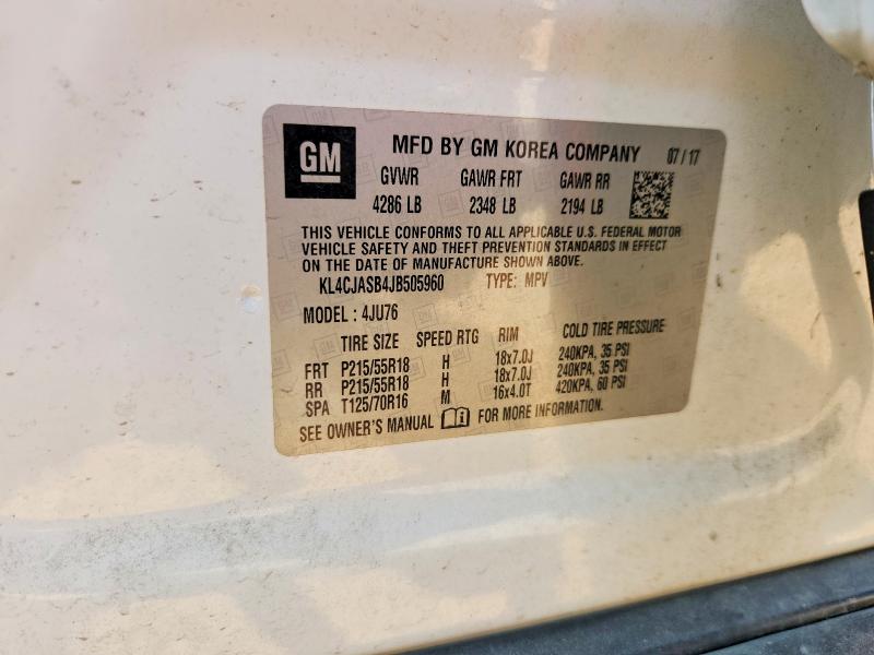 Продажа на аукционе авто 2018 Buick Encore, vin: KL4CJASB4JB505960, номер лота: 49378586