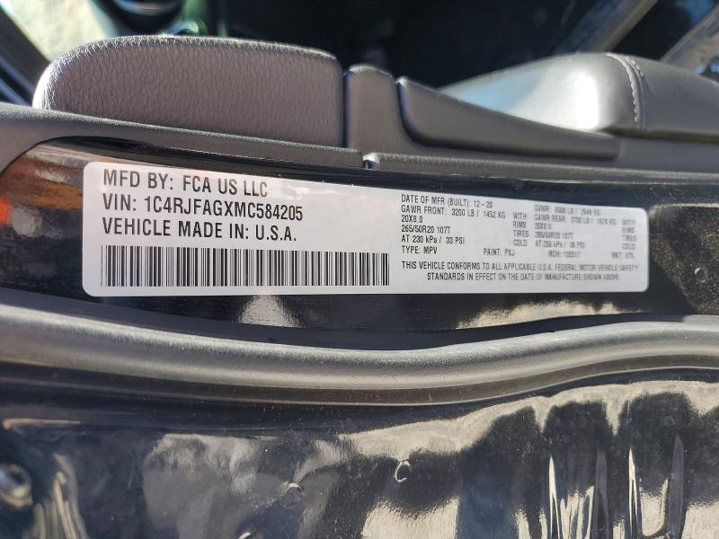 Продажа на аукционе авто 2021 Jeep Grand Cherokee, vin: 1C4RJFAGXMC584205, номер лота: 49655076