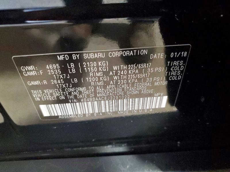 Продаж на аукціоні авто 2018 Subaru Outback, vin: 4S4BSAAC8J3291022, номер лоту: 49984916