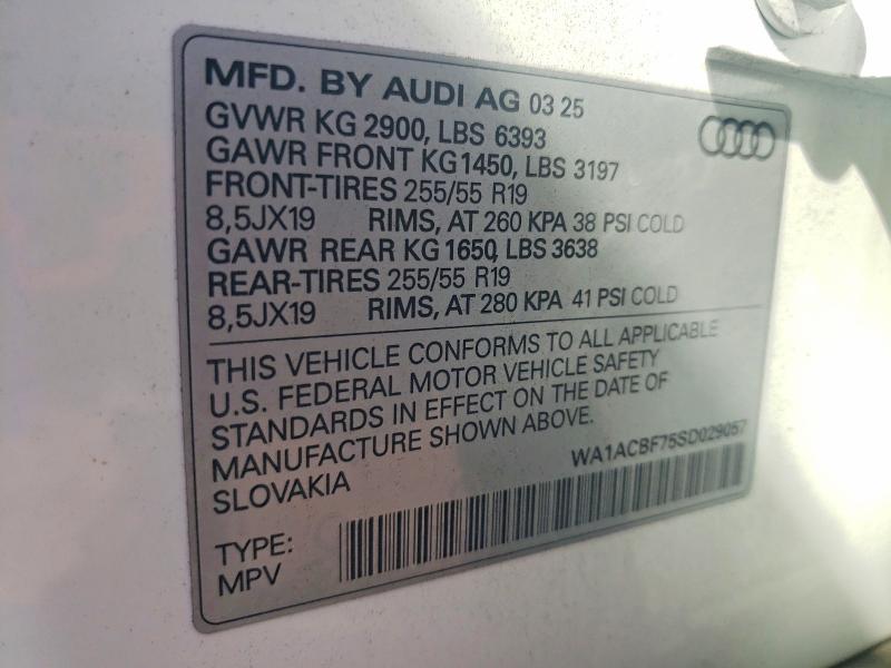Продаж на аукціоні авто 2025 Audi Q7, vin: WA1ACBF75SD029057, номер лоту: 48982416