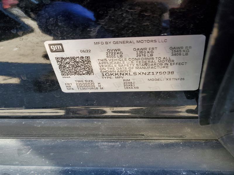 2022 Gmc Acadia მანქანა იყიდება აუქციონზე, vin: 1GKKNXLSXNZ175038, აუქციონის ნომერი: 49267806