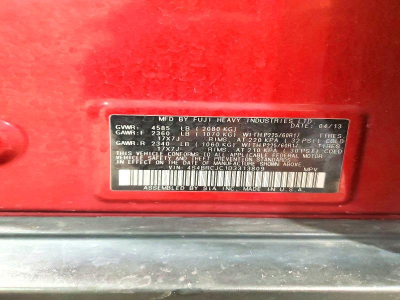 Продажа на аукционе авто 2013 Subaru Outback, vin: 4S4BRCJC1D3313809, номер лота: 50234216