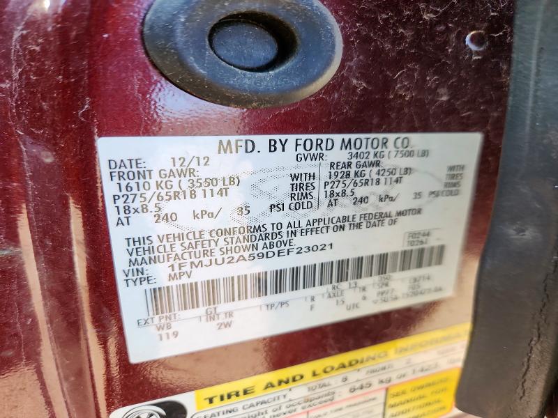 Auction sale of the 2013 Ford Expedition, vin: 1FMJU2A59DEF23021, lot number: 48660836