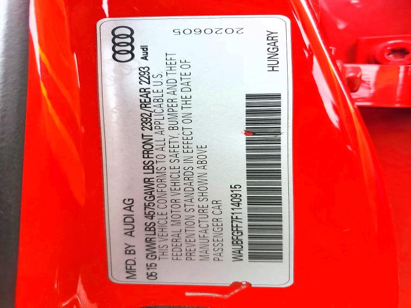 Продажа на аукционе авто 2015 Audi A3, vin: WAUBFGFF7F1140915, номер лота: 47376966