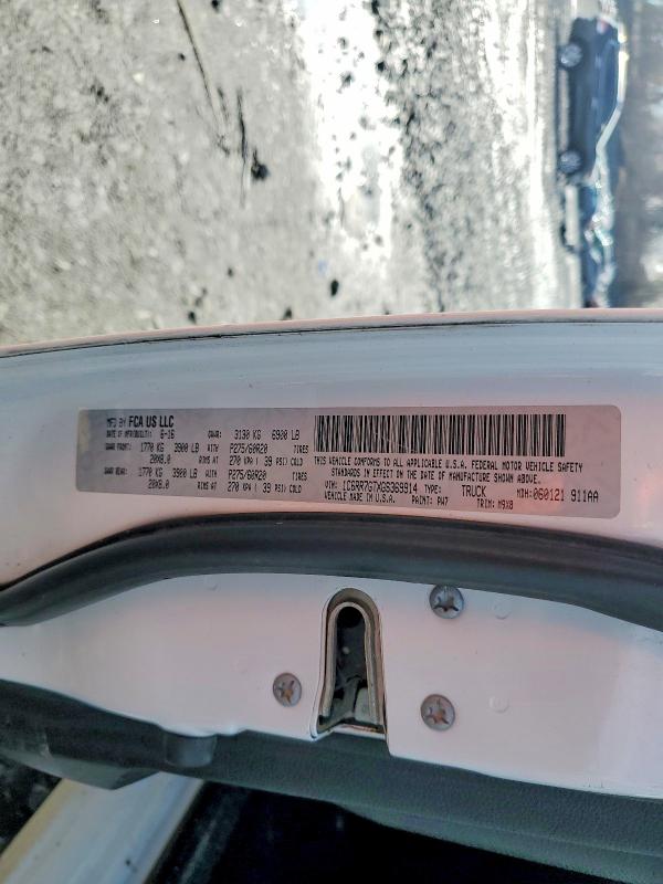 2016 Ram 1500 მანქანა იყიდება აუქციონზე, vin: 1C6RR7GTXGS369914, აუქციონის ნომერი: 48037096