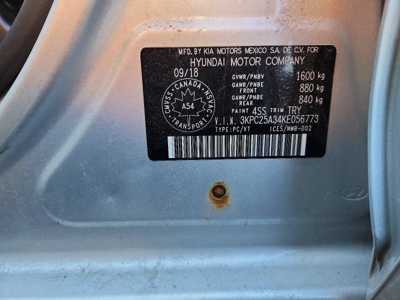 Aukcja sprzedaży 2019 Hyundai Accent, vin: 3KPC25A34KE056773, numer aukcji: 48842486