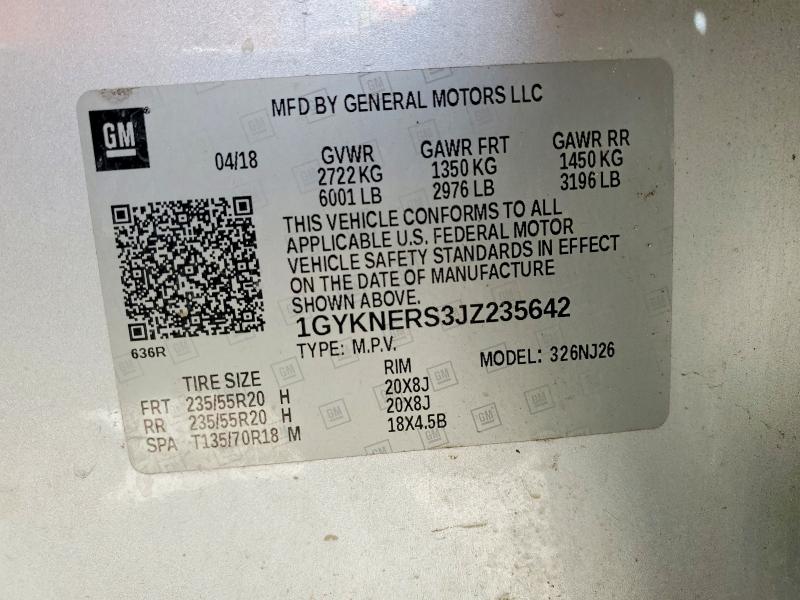 Aukcja sprzedaży 2018 Cadillac Xt5, vin: 1GYKNERS3JZ235642, numer aukcji: 48091086