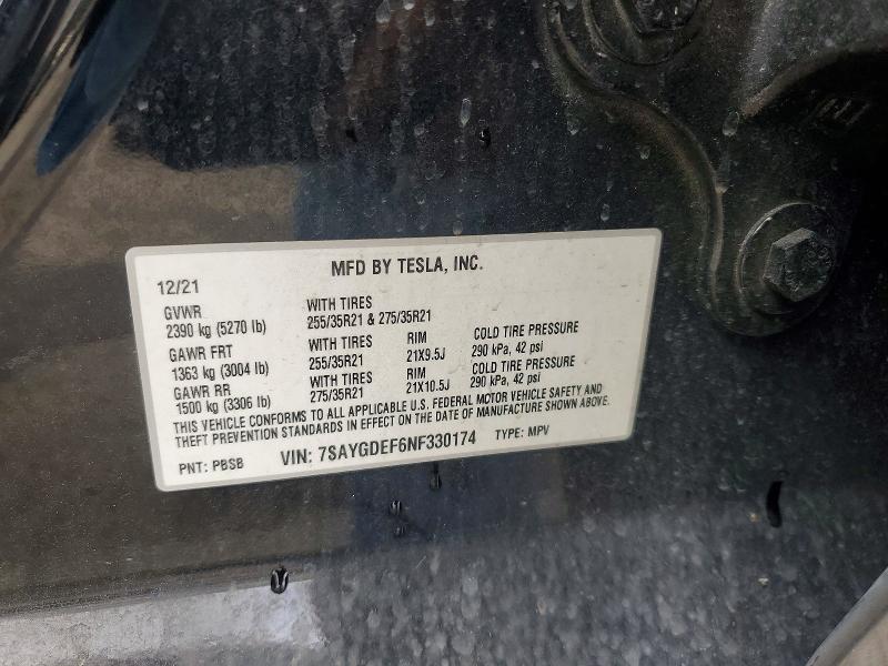 Продаж на аукціоні авто 2022 Tesla Model Y, vin: 7SAYGDEF6NF330174, номер лоту: 50625116