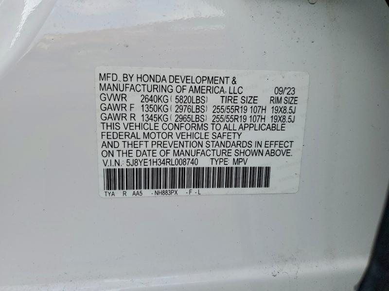 Продажа на аукционе авто 2024 Acura Mdx, vin: 5J8YE1H34RL008740, номер лота: 49653186