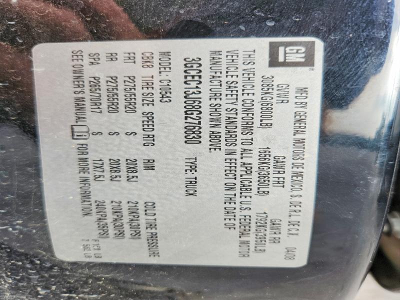 Продаж на аукціоні авто 2008 Chevrolet Silverado, vin: 3GCEC13J68G276830, номер лоту: 51307936