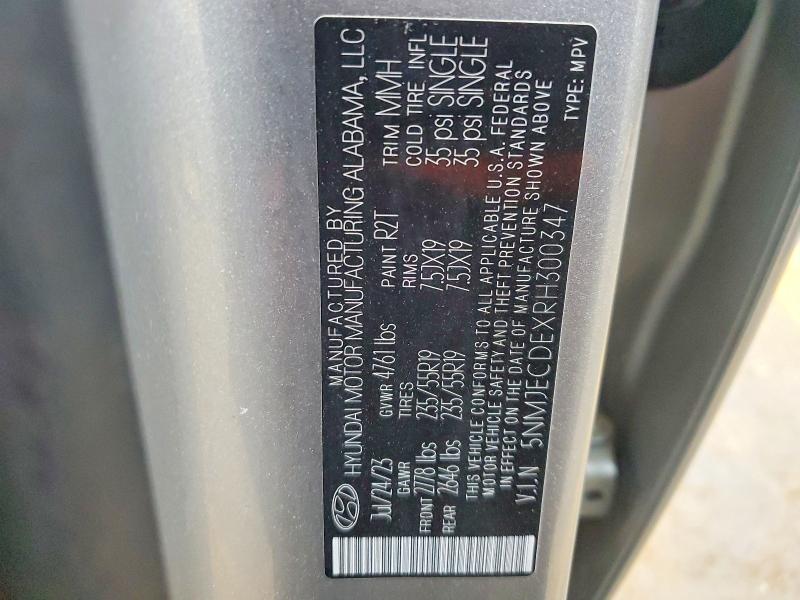 Продаж на аукціоні авто 2024 Hyundai Tucson, vin: 5NMJECDEXRH300347, номер лоту: 50856766