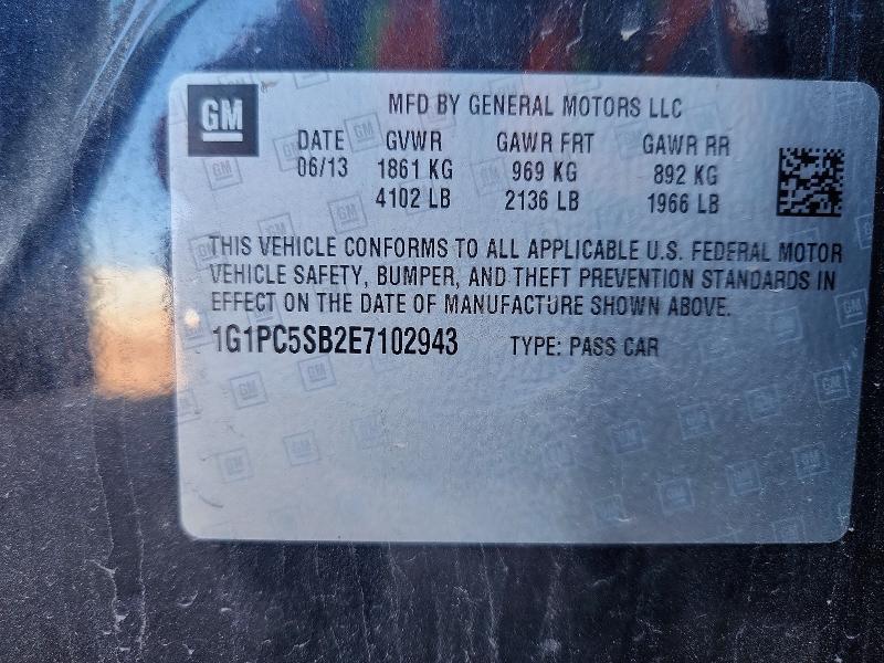 Продаж на аукціоні авто 2014 Chevrolet Cruze, vin: 1G1PC5SB2E7102943, номер лоту: 47664326