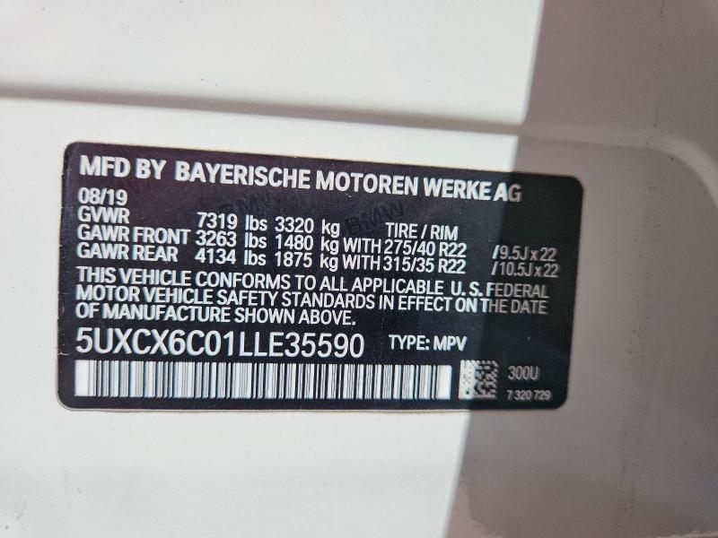 Продажа на аукционе авто 2020 Bmw X7, vin: 5UXCX6C01LLE35590, номер лота: 48972186