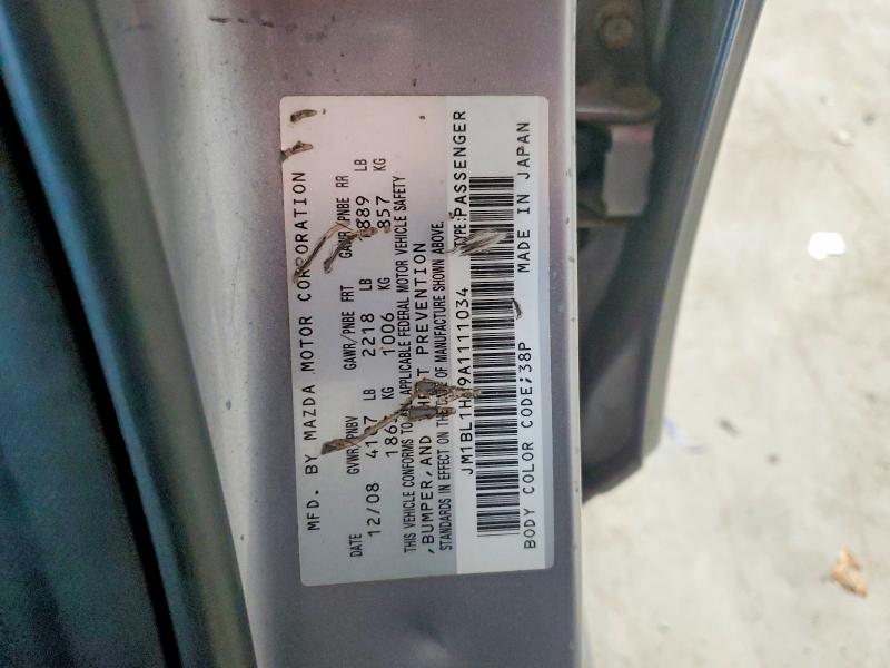 Aukcja sprzedaży 2010 Mazda 3, vin: JM1BL1H59A1111034, numer aukcji: 50014936