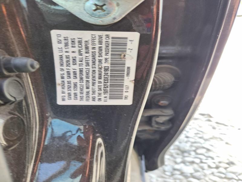Auction sale of the 2013 Honda Civic, vin: 19XFB2F83DE241903, lot number: 49725956