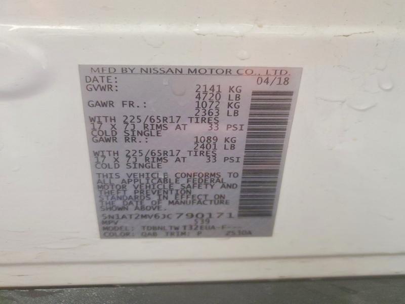 Продажа на аукционе авто 2018 Nissan Rogue, vin: 5N1AT2MV6JC790171, номер лота: 51979716