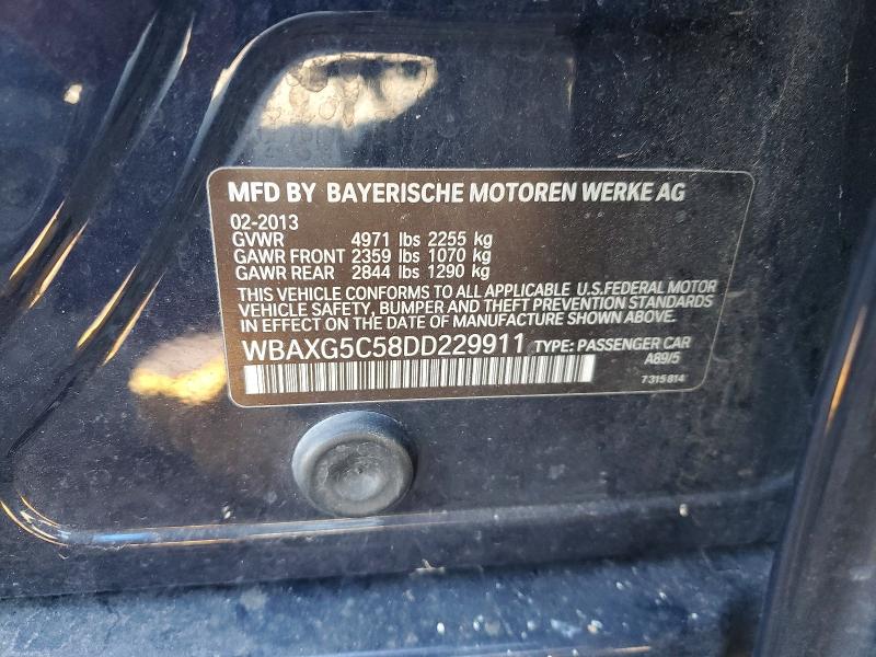 Продажа на аукционе авто 2013 Bmw 528, vin: WBAXG5C58DD229911, номер лота: 51619606