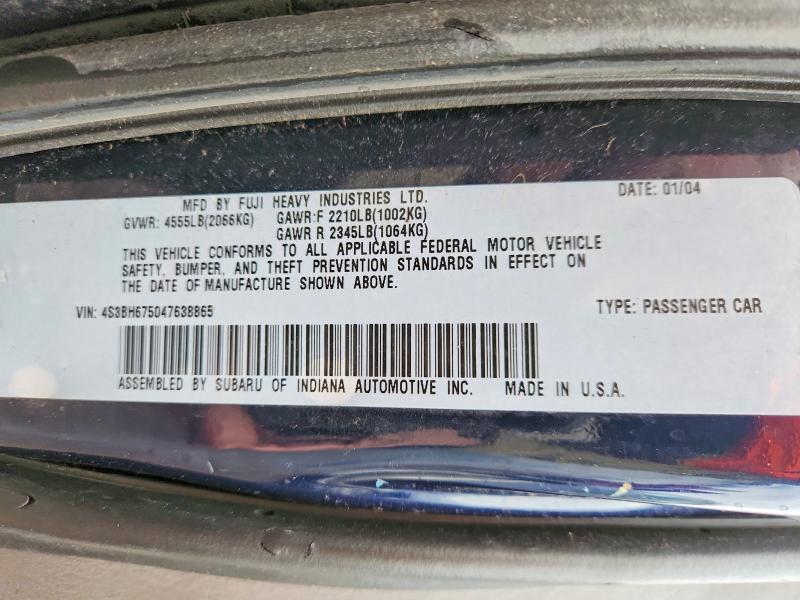 Aukcja sprzedaży 2004 Subaru Legacy, vin: 4S3BH675047638865, numer aukcji: 51908146